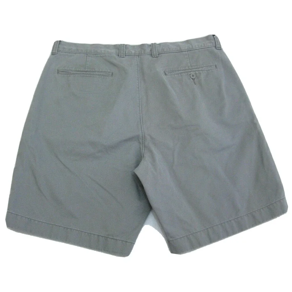 J. CREW Mens (Size 36) Gray Flat Front Casual Chino Shorts 4 Pockets 100% Cotton